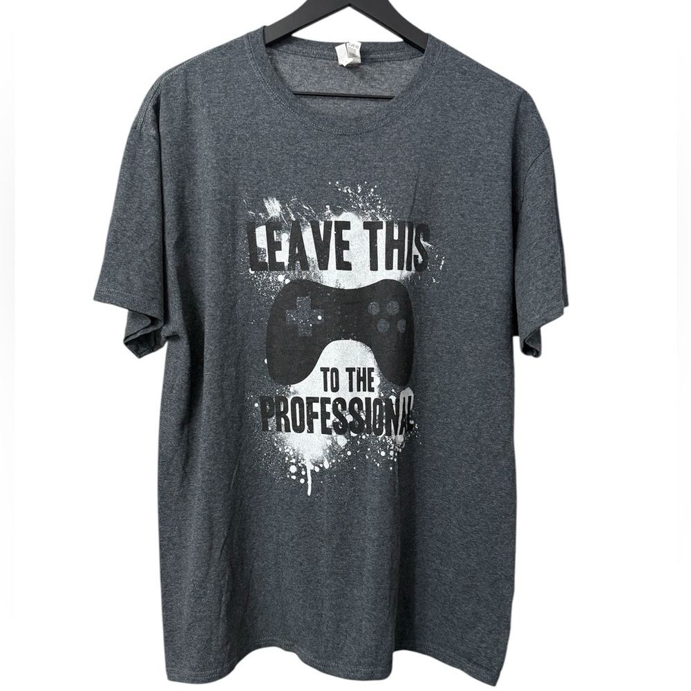 Fruit of the Loom Men’s T-Shirt Gray/Black Comfort Video Game Tee Size L…